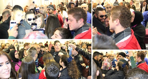 بالصور: تامر حسني إستُقبل إستقبال الملوك، الآلاف إنتظروه، ومظاهرة حبّ في مطار بيروت الدولي