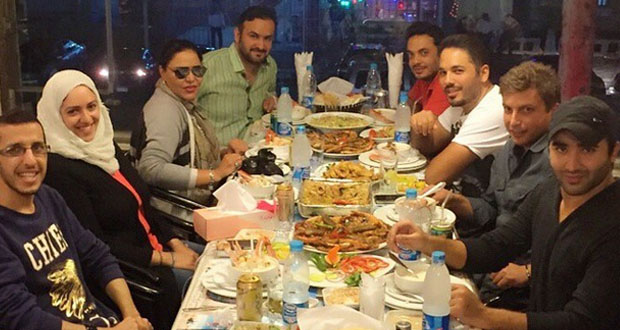 بالصورة: أحلام ورامي عياش على العشاء في مصر