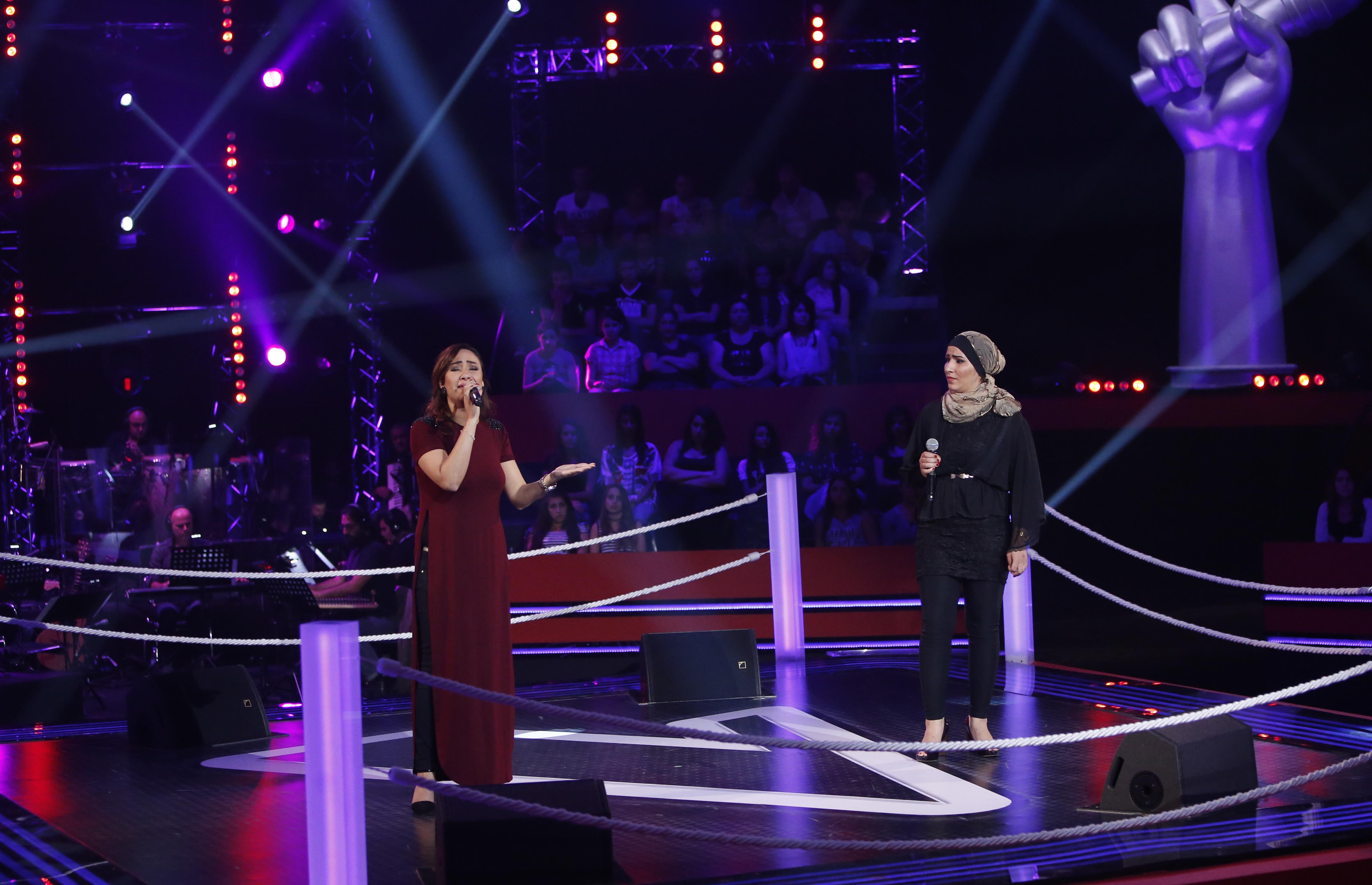 MBC1 & MBC MASR the Voice S3 - Battle 1 - Chirine's team - Amira Abou Zaid vs Nidaa Charara