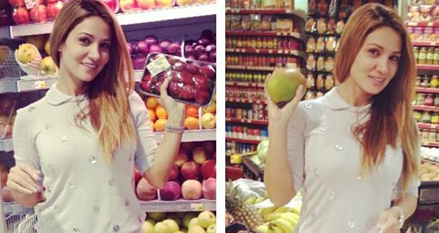 بالصور: ديانا حدّاد تشتري الفاكهة في السوق بعفوية