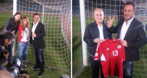 بالصور: عاصي الحلاني ونوال الزغي معاً في بيروت من أجل المنتخب اللبناني لكرة القدم