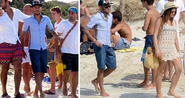 بالصور: Neymar يسرق الأنظار مع حبيبته على شاطئ Formentera