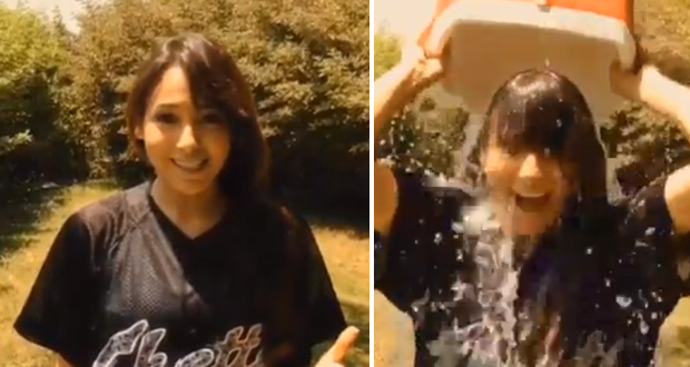 ساندي قامت بالـ ALS Ice Bucket Challenge ورشحت السيسي وتامر حسني