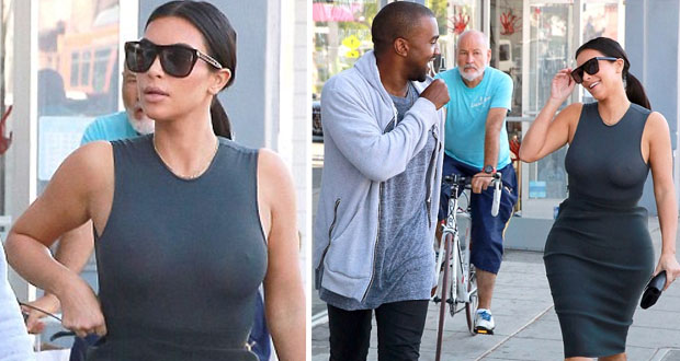 بالصور: Kim Kardashian شبه عارية مع زوجها Kanye West