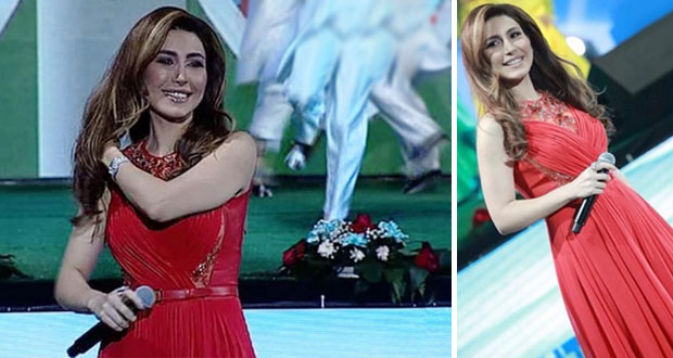 بالصور: يارا تألّقت بالأحمر في حفل إفتتاح بطولة كأس القارات في الكويت