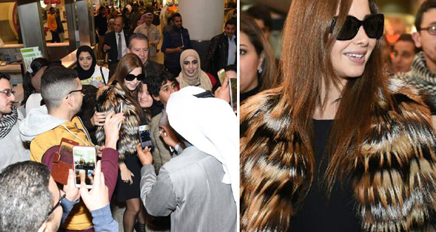 نانسي عجرم وصلت إلى الكويت وجمهورها إستقبلها بمحبّة كبيرة في المطار