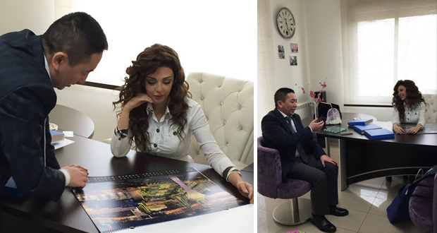 سفير جمهورية كازاخستان زار ميريام فارس في مكاتب شركتها