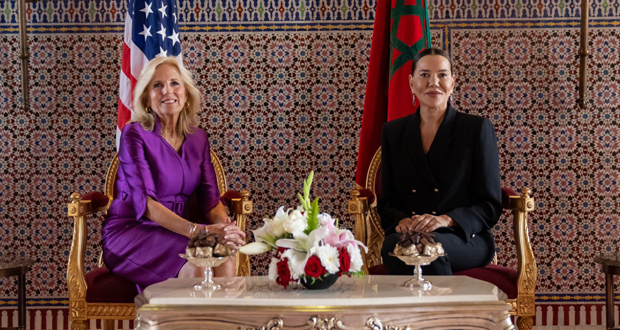 عقيلة الرئيس الأمريكي للمغاربة: “شكرا بزّاف”